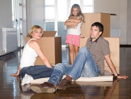Customer receiving their furniture at new location